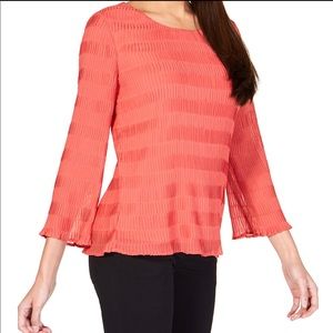 ALFANI Pleated Top Cranberry Spice Large NWT New